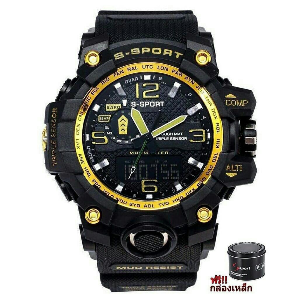 S SPORT นาฬิกาข้อมือผู้ชาย สไตล์สปอร์ตกันน้ำได้ดีรุ่น GP9242 ของแท้ พร้อมกล่อง S SPORT นาฬิกาข้อมือผู้ชาย สไตล์สปอร์ตกันน้ำได้ดีรุ่น GP9242 ของแท้ พร้อมกล่อง