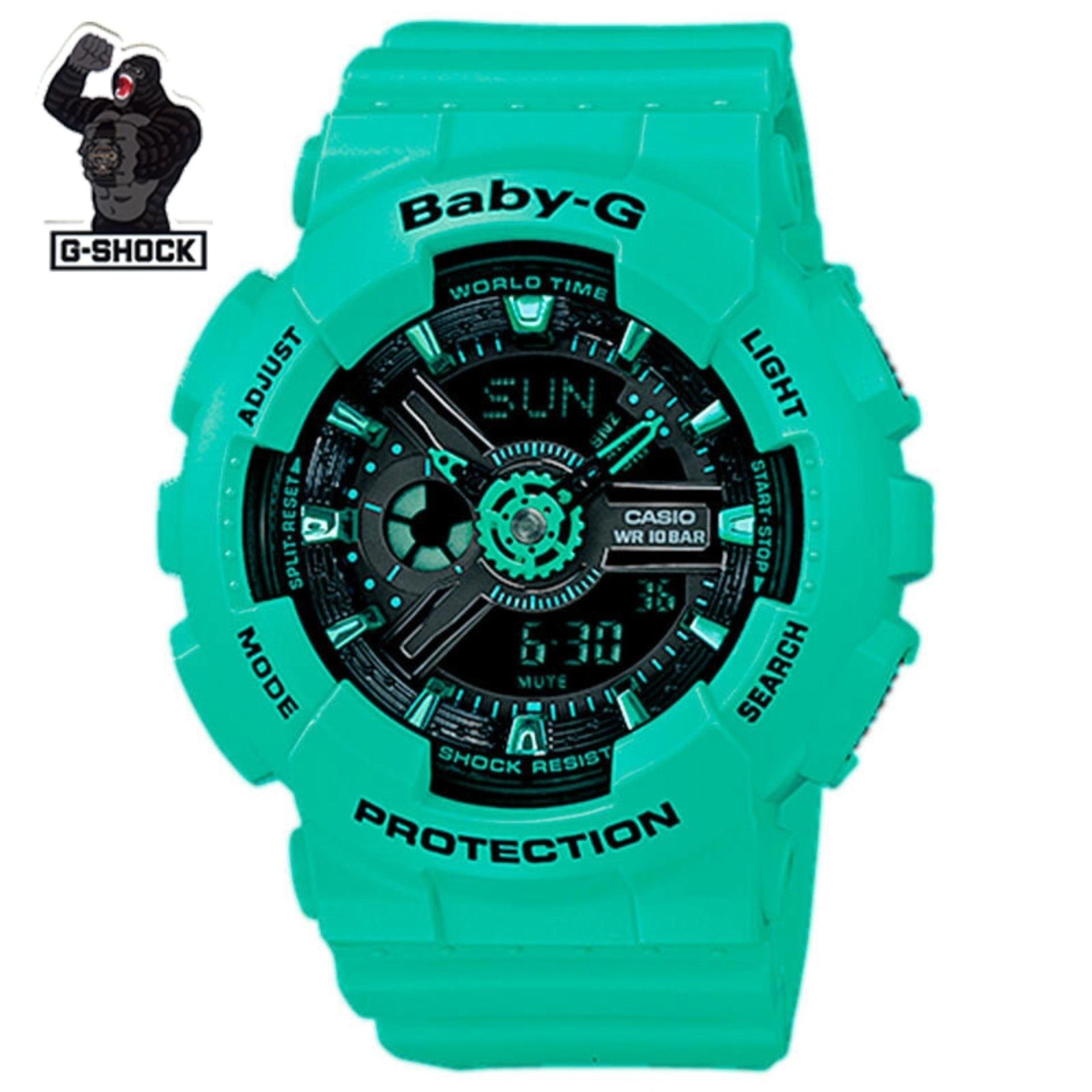 Casio BA-111-3A/BA-111-1A/BA-112-1A BABY-G นาฬิกาแฟชั่นสําหรับ ผู้หญิง / ผู้ชาย