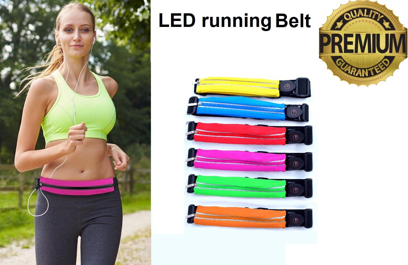 สายคาดเอวสำหรับวิ่ง ขี่จักรยาน และ fitness พร้อมไฟ LED Light ชาร์ทแบตในตัว สายคาดเอวสำหรับวิ่ง ขี่จักรยาน และ fitness พร้อมไฟ LED Light ชาร์ทแบตในตัว