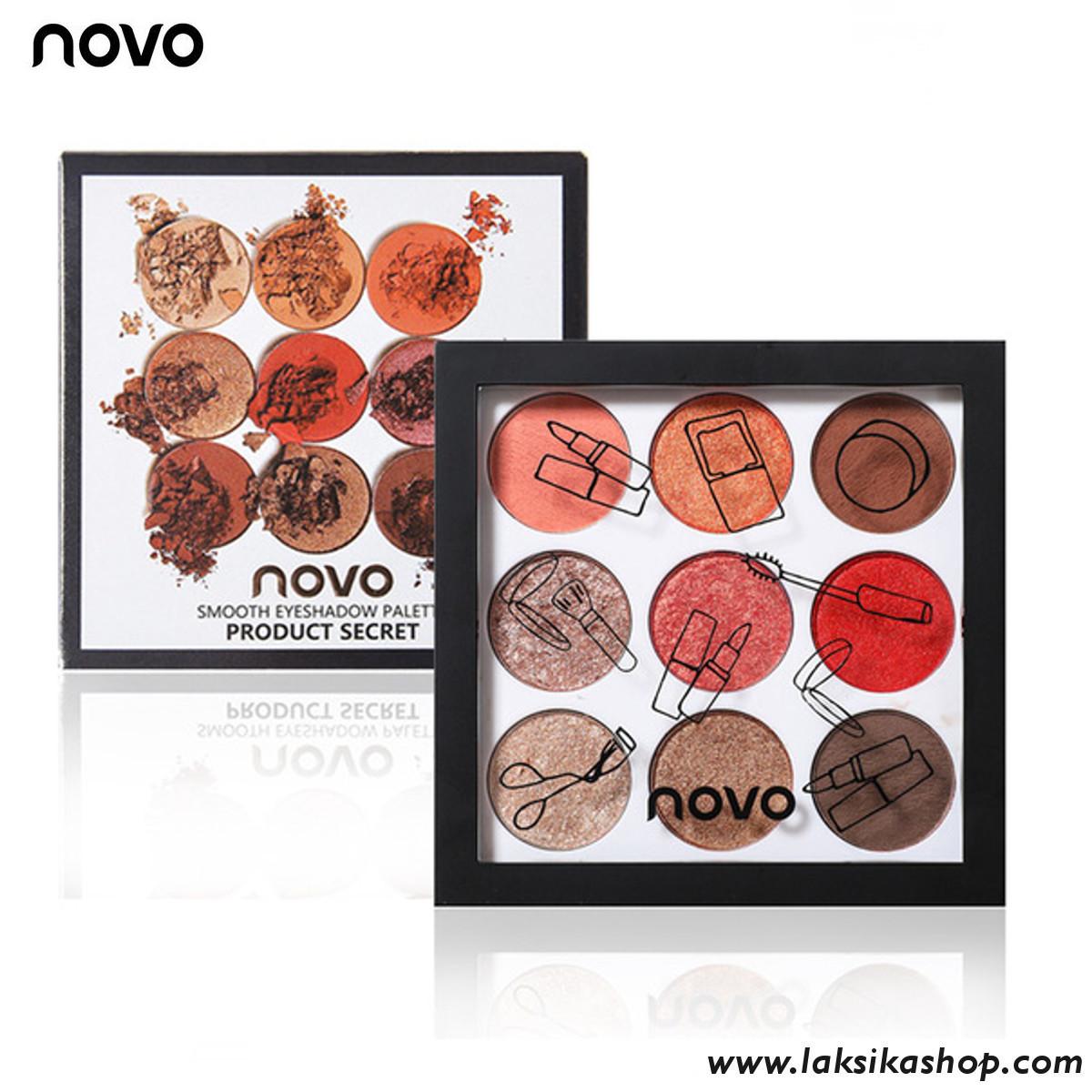 Novo 9colors Eyeshadow Palette ของแท้ !!! โนโว่ อายแชโดว์ทาตา 9สี ติดทนทั้งวัน