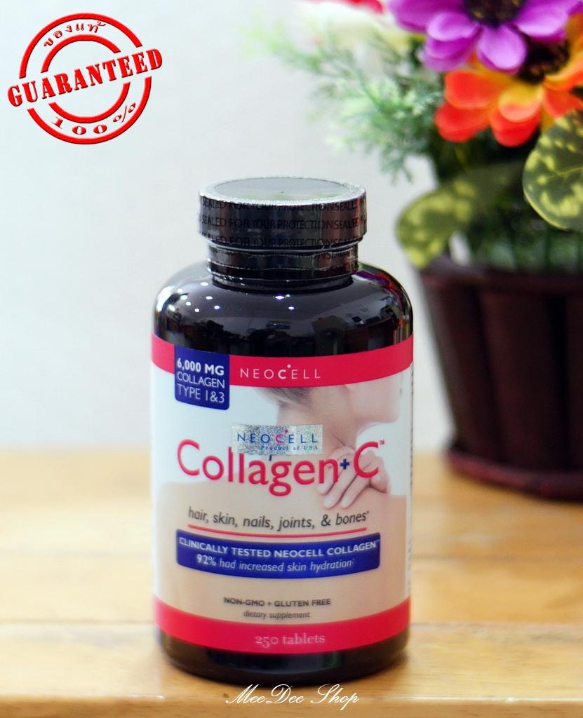 ( จัดส่งฟรี)Neocell Super Collagen+C 6,000 MG Collagen Type 1&3 Non-GMO + Gluten Free Vitamin USA นีโอเชล คอลลาเจน เพิ่มความยืดหยุ่น ความกระชับ และความแข้งแรงของผิวหนัง ผม เล็บ กล้ามเนื้อ เอ็น กระดูกคอลลาเจน ดูแลผิวพรรณ สวยเนียนใส ( 1 กระปุก x 250 เม็ด)