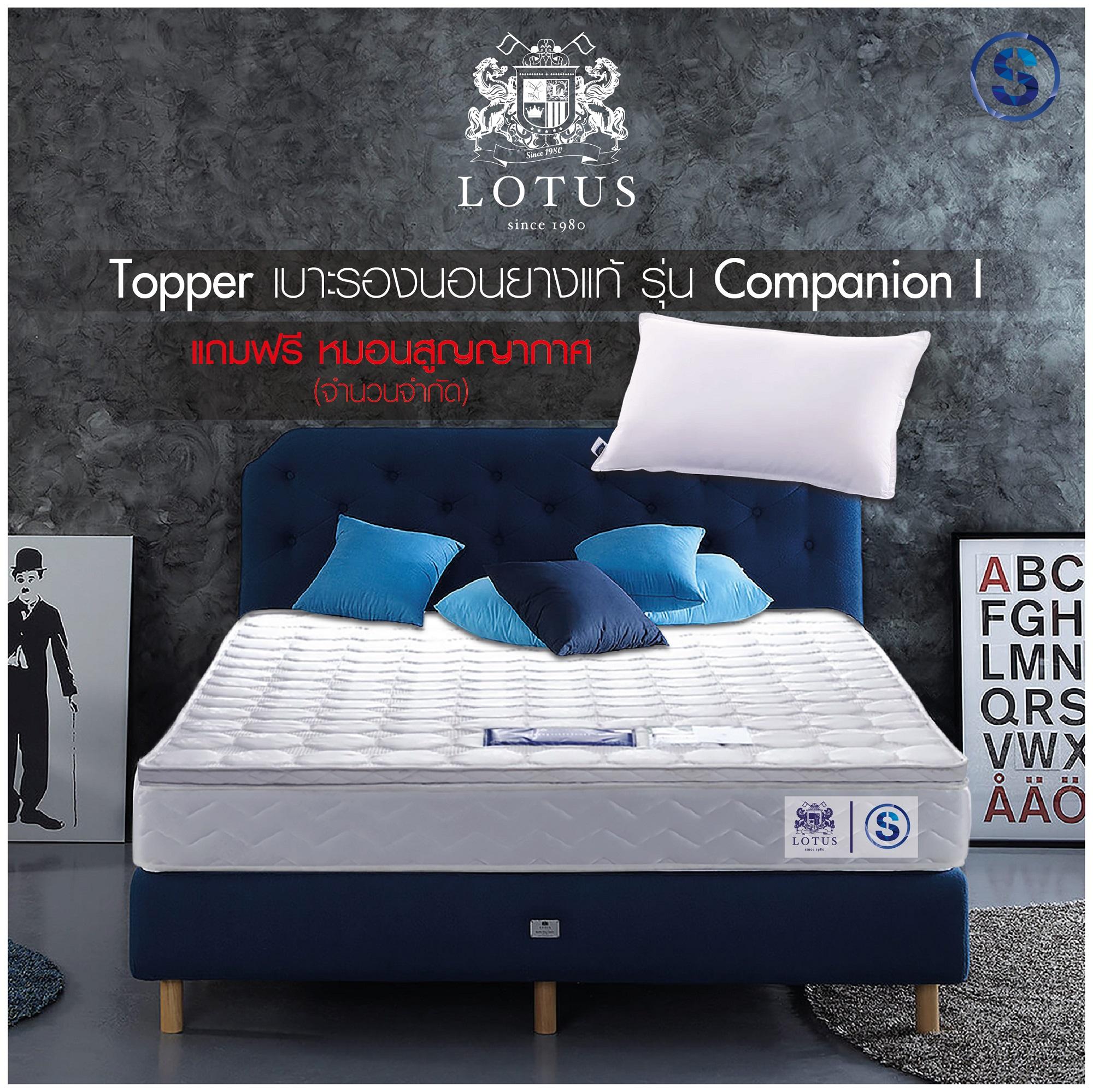 Lotus ที่นอนยางพาราแท้หนา 2 นิ้ว รุ่น Companion l ขนาด 6 ฟุต หนา 2 นิ้ว (Made In Belgium) ฟรีหมอนสุญญากาศ (จำนวนจำกัด) Lotus ที่นอนยางพาราแท้หนา 2 นิ้ว รุ่น Companion l ขนาด 6 ฟุต หนา 2 นิ้ว (Made In Belgium) ฟรีหมอนสุญญากาศ (จำนวนจำกัด)