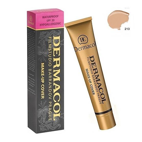 DERMACOL ครีมรองพื้น เดอร์มาคอล เบอร์ 213 DERMACOL FILM STUDIO BARRANDOV PRAGUE make-up cover SPF30 (1กล่อง)