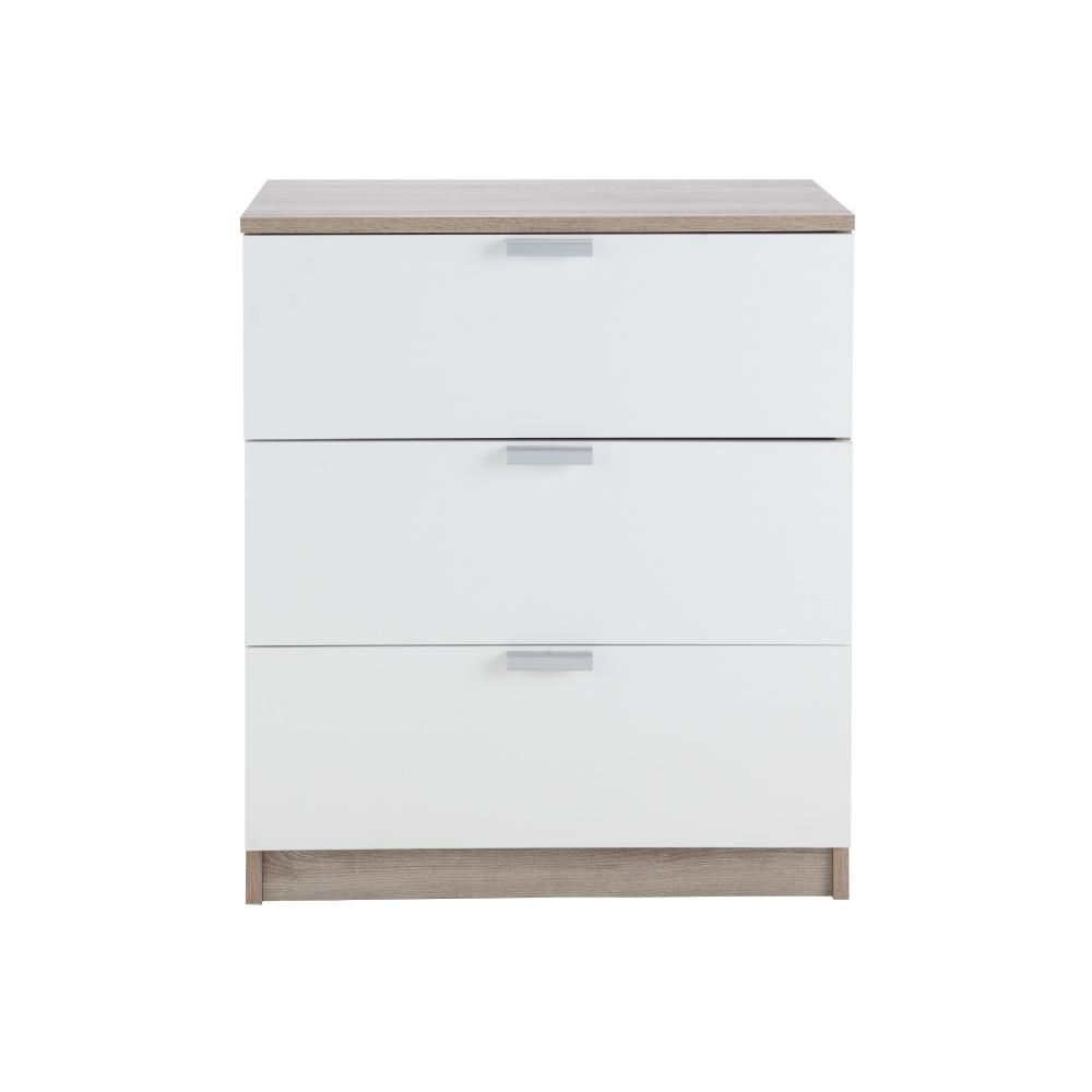 WINNER FURNITURE ตู้ทรงเตี้ย 3 ลิ้นชัก รุ่น แม็กซ์ - สีขาวลายไม้ WINNER FURNITURE ตู้ทรงเตี้ย 3 ลิ้นชัก รุ่น แม็กซ์ - สีขาวลายไม้
