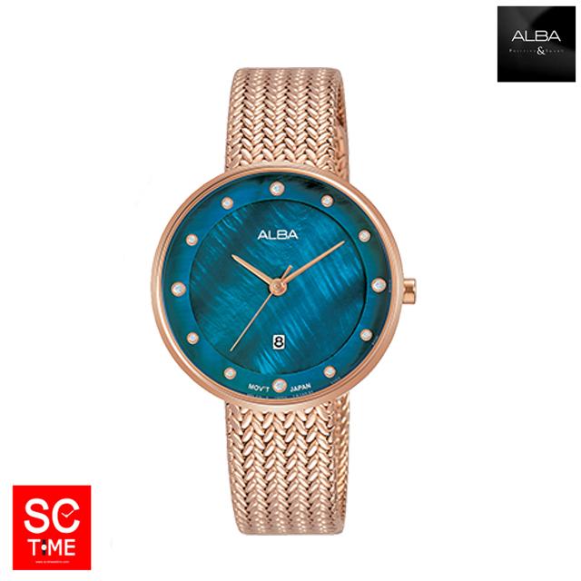 Alba Quartz นาฬิกาข้อมือหญิง รุ่น AH7Q22X1 สแตนเลสแท้ สีพิงค์โกลด์