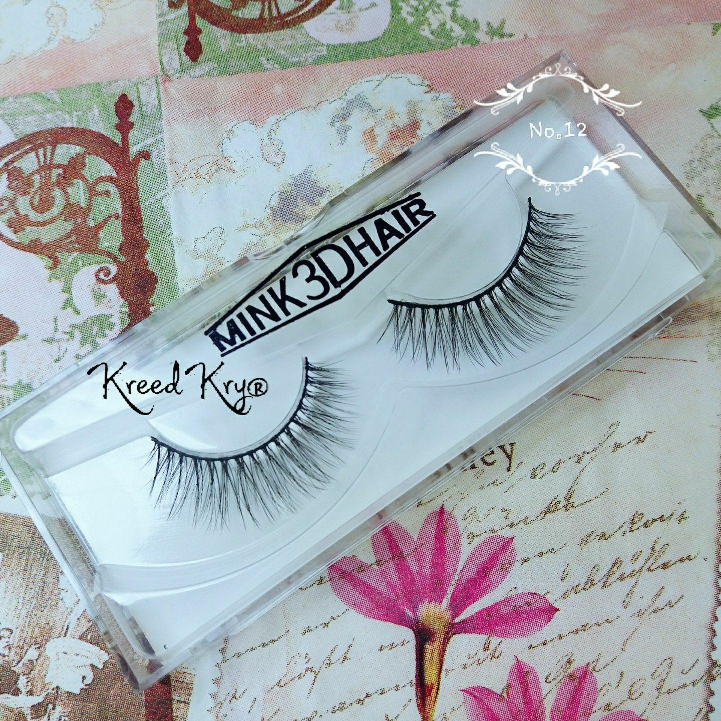 ขนตาปลอมขนMink 3D Hair No.12 เส้นสีดำเข้าหนา (บางกว่าNo.16) เส้นอ่อนนุ่ม ยาว เป็นธรรมชาติ แกนติดง่าย