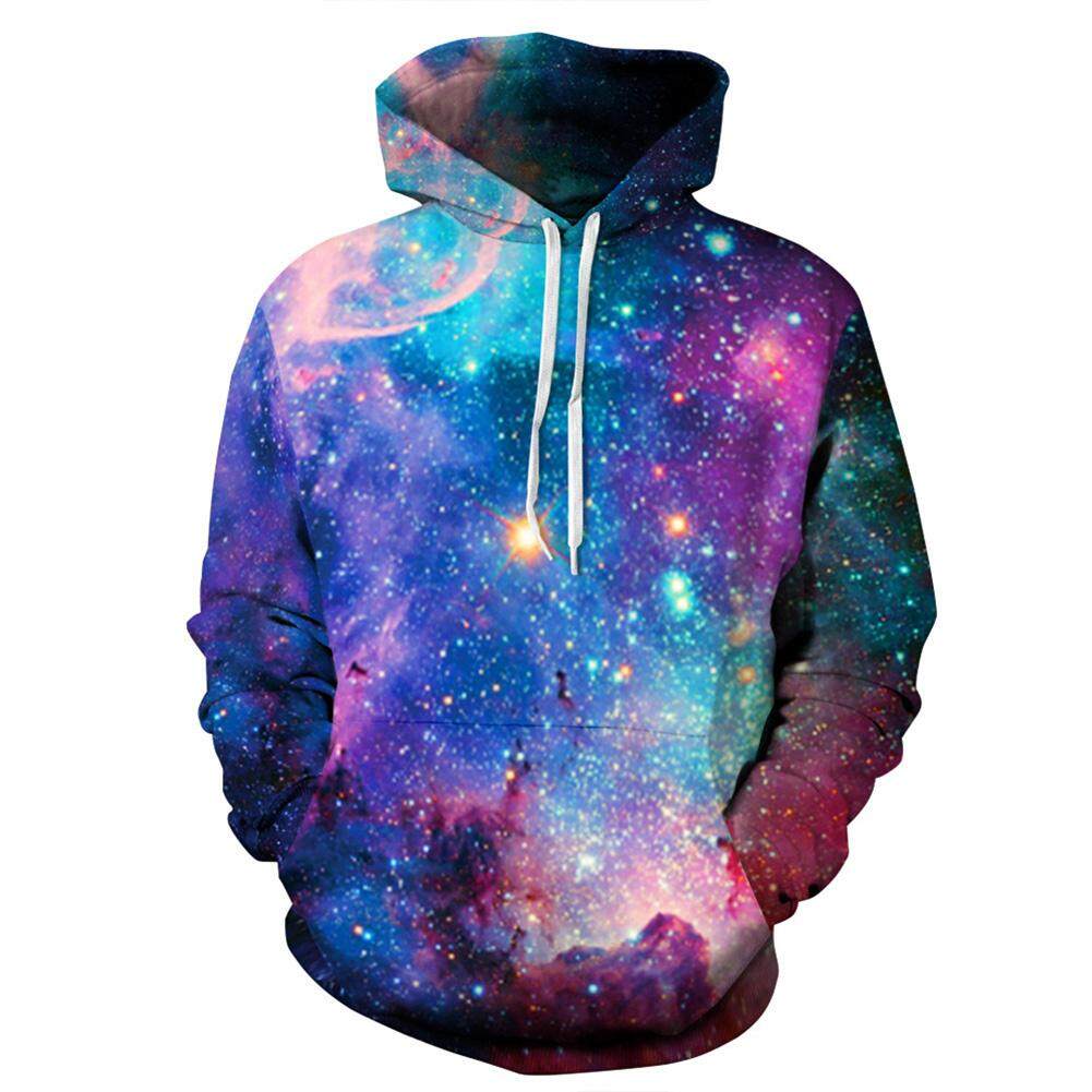 3D Print Starry Design Hoodie Cool Casual Long Sleeve Hooded Pullover Sweatshirt Top