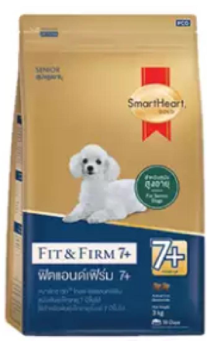 Smartheart Gold Fit & Firm Small Breed 7+ สมาร์ทฮาร์ท โกลด์ สูตรฟิตแอนด์เฟิร์มพันธุ์เล็ก อายุ 7 ปีขึ้นไป 3 กก. 1 ถุง Smartheart Gold Fit & Firm Small Breed 7+ สมาร์ทฮาร์ท โกลด์ สูตรฟิตแอนด์เฟิร์มพันธุ์เล็ก อายุ 7 ปีขึ้นไป 3 กก. 1 ถุง