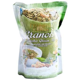 Diamond grains Matcha greentea Granola 500g.