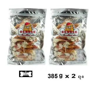 Nomnam Dog Snack ขนมสุนัข ปลาเส้นสีขาวพันไก่ 385g ( 2 units ) Nomnam Dog Snack ขนมสุนัข ปลาเส้นสีขาวพันไก่ 385g ( 2 units )