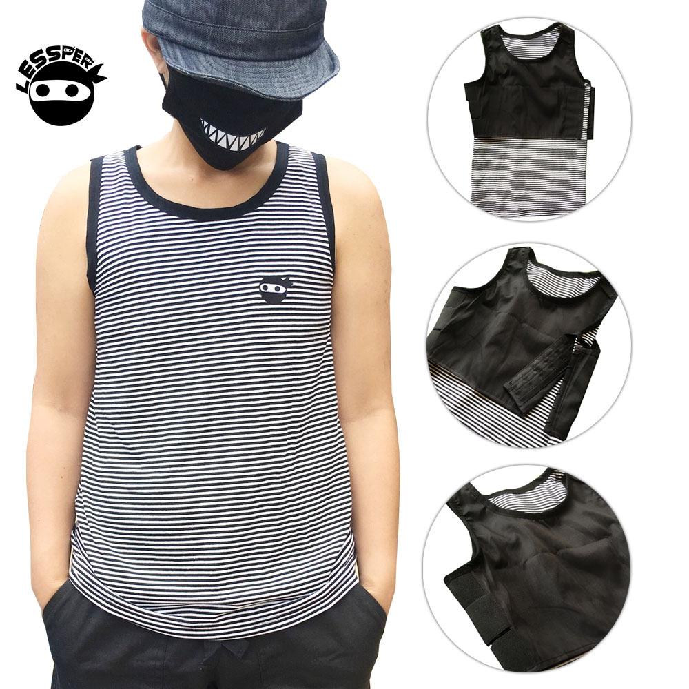 Gussy LESSPER เสื้อกล้ามทอม เสื้อในทอม – ลายริ้วดำ Gussy LESSPER เสื้อกล้ามทอม เสื้อในทอม – ลายริ้วดำ
