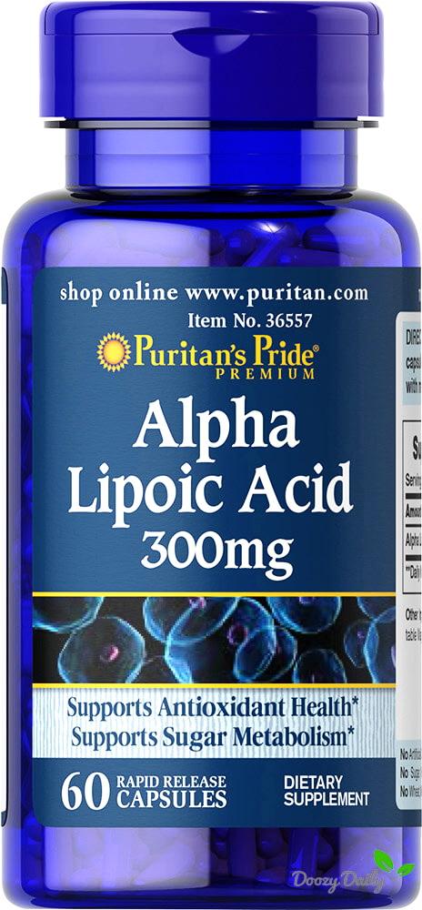 Puritan ALA 300 mg x 60 เม็ด กรดแอลฟาไลโปอิค เอแอลเอ อัลฟา ไลโปอิค แอซิด สารต้านอนุมูลอิสระ Alpha Lipoic Acid