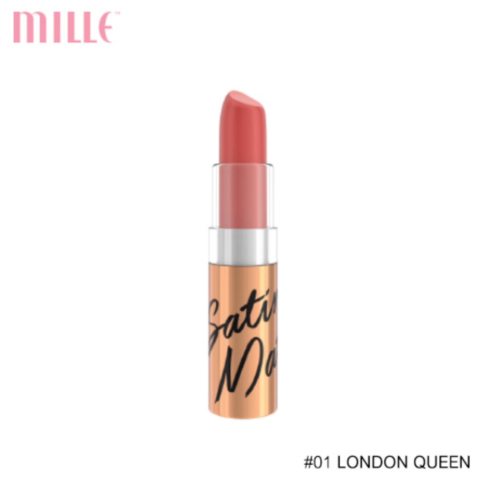 Mille ลิปสติกเนื้อสัมผัสซาติน Satin Matte Lipstick Hidden 3.8 g. Mille ลิปสติกเนื้อสัมผัสซาติน Satin Matte Lipstick Hidden 3.8 g.