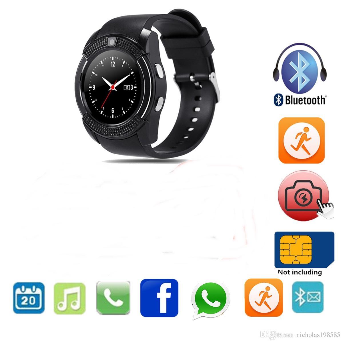 นาฬิกาโทรศัพท์ Smart Watch รุ่น V8 Phone Watch (สีดำ)