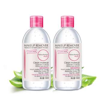 ผลิตภัณฑ์เช็คเครื่องสำอาง สำหรับผิวแพ้ง่าย 150ml สีชมพู (2ขวด)
