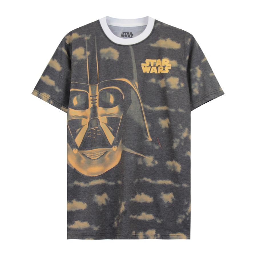 Star Wars-Darth Vader เสื้อยืดการ์ตูนซุเปอร์ฮีโร่ ลิขสิทธิ์แท้ รุ่น 05TA-833 ผ้าโพลีผสมคอตตอน ใส่สบาย