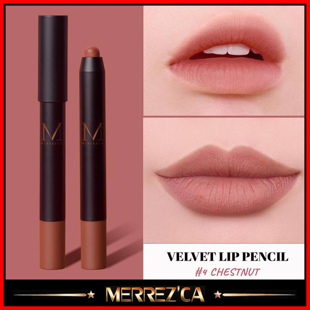 Merrezca Velvet Lip Pencil 1.3g เมอเรสก้า ลิปดินสอ กันน้ำ เนื้อแมท Merrezca Velvet Lip Pencil 1.3g เมอเรสก้า ลิปดินสอ กันน้ำ เนื้อแมท