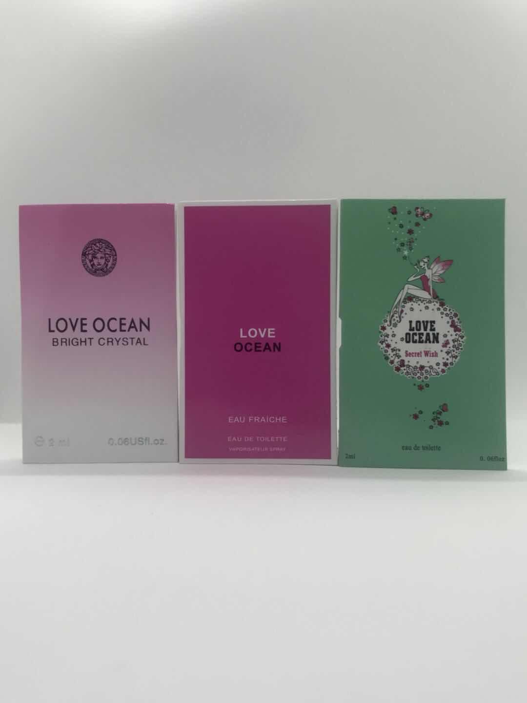 Love Ocean Green Opportunity Fresh and Tender Lady Eau de Toilette Test Tube Genuine Perfume 2mlน้ำหอมสำหรับผู้หญิง