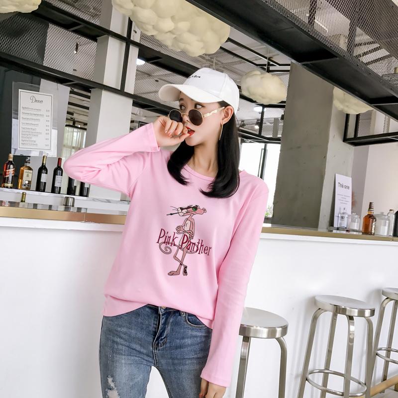 Korea เสื้อยืดแฟชั่น ผู้หญิง คอกลม แขนยาวสกรีนลายด้านหน้า (สีชมพู) รุ่น 8138 Korea เสื้อยืดแฟชั่น ผู้หญิง คอกลม แขนยาวสกรีนลายด้านหน้า (สีชมพู) รุ่น 8138