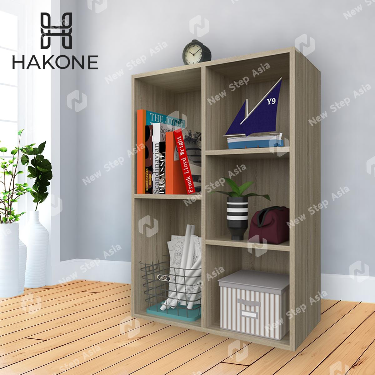 HAKONE ชั้นวางของเอนกประสงค์ ชั้นวางหนังสือ 3 ชั้น 5 ช่อง สีโซลิค รุ่น FREE RACK ชั้นวางของ ชั้นวาง ชั้นวางเอกสาร ตู้โชว์ Besta Image Furniture New Step Asia Homehuk โฮมฮัก