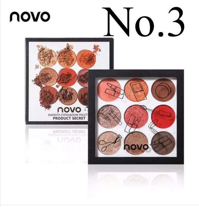 NOVO Smooth Eyeshadow Palette 9 color 12g. โนโว อายแชโดว์