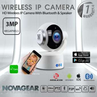 IP Camera ความละเอียดภาพ 1080p การมองเห็นในตอนกลางคืนขั้นสูงด้วย LED แบบอินฟาเรด ลำโพงตรวจจับการเคลื่อนไหว ใช้เชื่อมต่อกับบูทูธสมาร์ทโฟน (ทั้ง Android และ IOS), แท็บเล็ต, iPad และPC