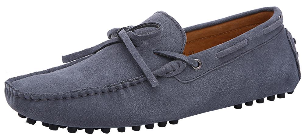 KAILIJIE Men's Casual Suede Leather Outdoor Boat Shoes Driving Moccasins Slip-On Loafers