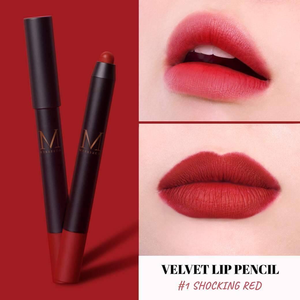 Merrezca Velvet Lip Pencil 1.3g เมอเรสก้า ลิปดินสอ กันน้ำ เนื้อแมท Merrezca Velvet Lip Pencil 1.3g เมอเรสก้า ลิปดินสอ กันน้ำ เนื้อแมท