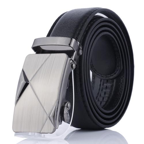 Jim Smitt เข็มขัดหนังคุณภาพ แบบหัวล๊อคอัตโนมัต สายหนังสีดำ - black belt