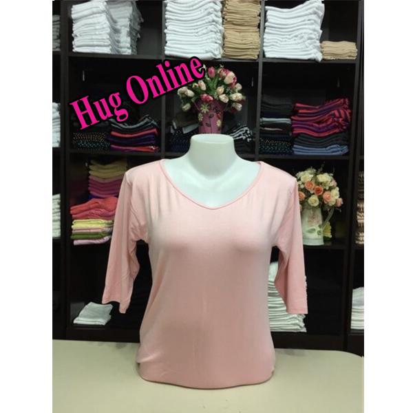 เสื้อยืดคอเว้า BIG Size เสื้อยืดไซส์ใหญ่ แขนสามส่วน ผ้านิ่มใส่สบายไม่ร้อนไม่อึดอัด งานปราณีต คุณภาพดี อก36-45 ใส่ได้สบายๆ