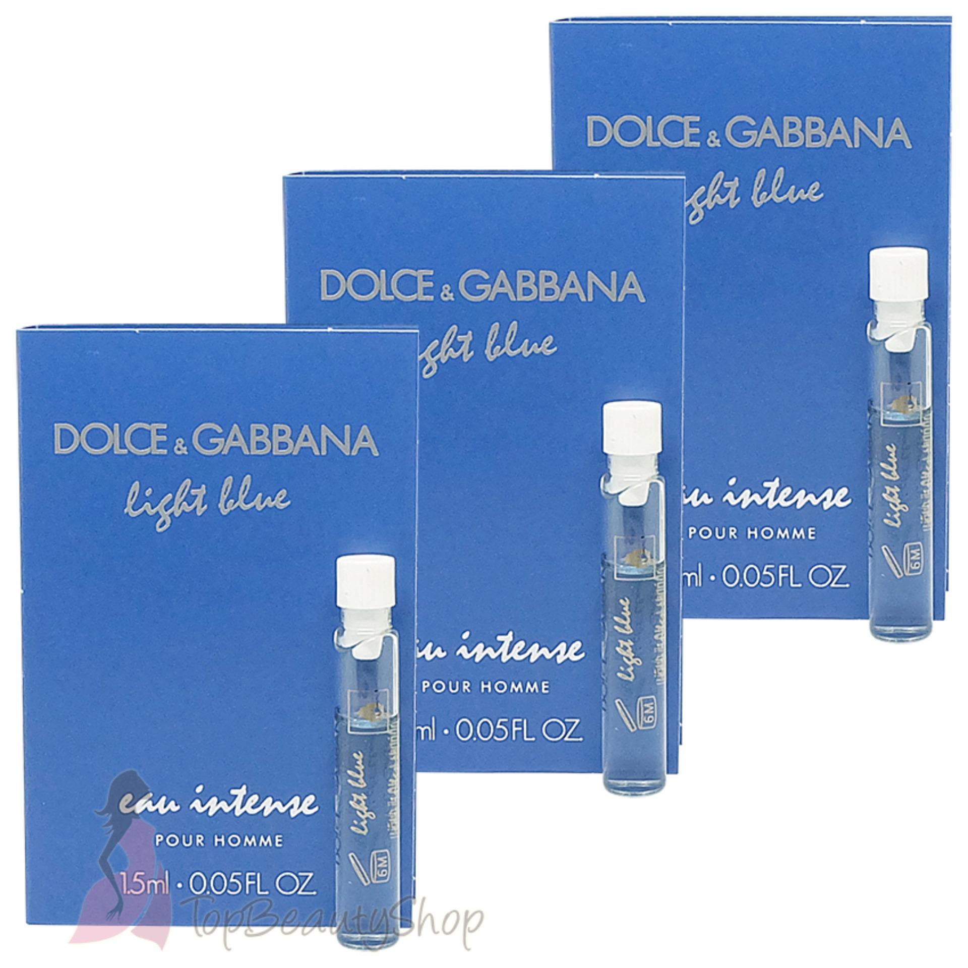 DOLCE & GABBANA Light Blue eau intense Pour HOMME 1.5 ml. (3 ชิ้น)