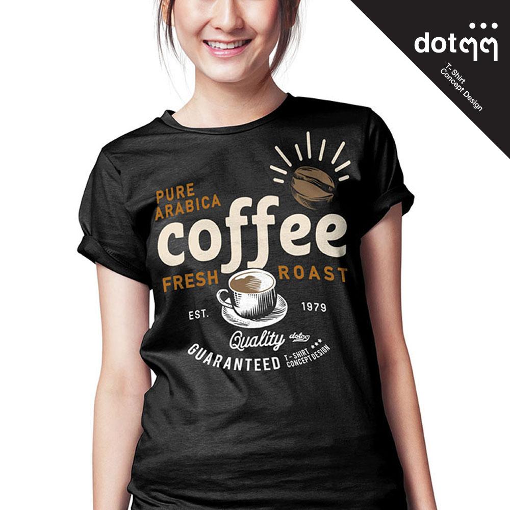 dotdotdot เสื้อยืดผู้หญิง รุ่น Concept Design Coffee (Black) dotdotdot เสื้อยืดผู้หญิง รุ่น Concept Design Coffee (Black)