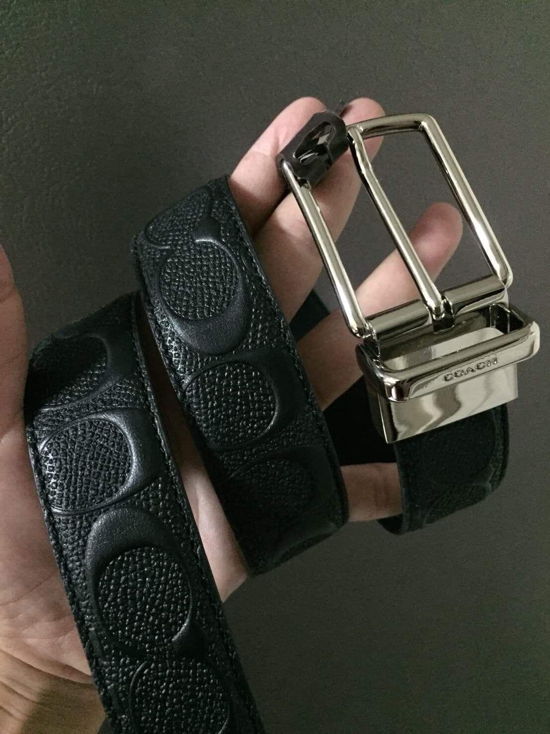 Coach Modern Harness Signature Leather Belt เข็ดขัดพลิกกลับด้านได้ F55158 สีดำลาย C Coach Modern Harness Signature Leather Belt เข็ดขัดพลิกกลับด้านได้ F55158 สีดำลาย C