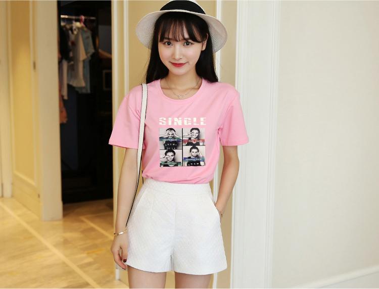 เสื้อยืด แฟชั่นแนวเกาหลี สกรีนลาย SINGLE