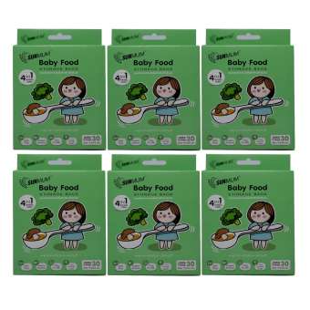 SUNMUM Baby For Storage Bags ถุงบรรจุอาหารแช่แข็งสำหรับเด็ก แพ็ค 30 ถุง (x 6 แพ็ค= 180 ถุง)