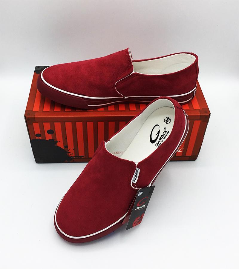 รองเท้าผ้าใบแบบสวม GAMBOL 82087 สีแดง