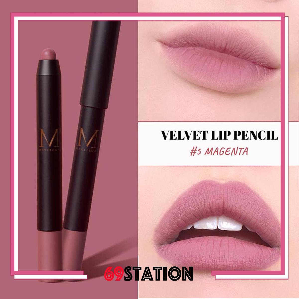 Merrezca Velvet Lip Pencil 1.3g เมอเรสก้า ลิปดินสอ กันน้ำ เนื้อแมท