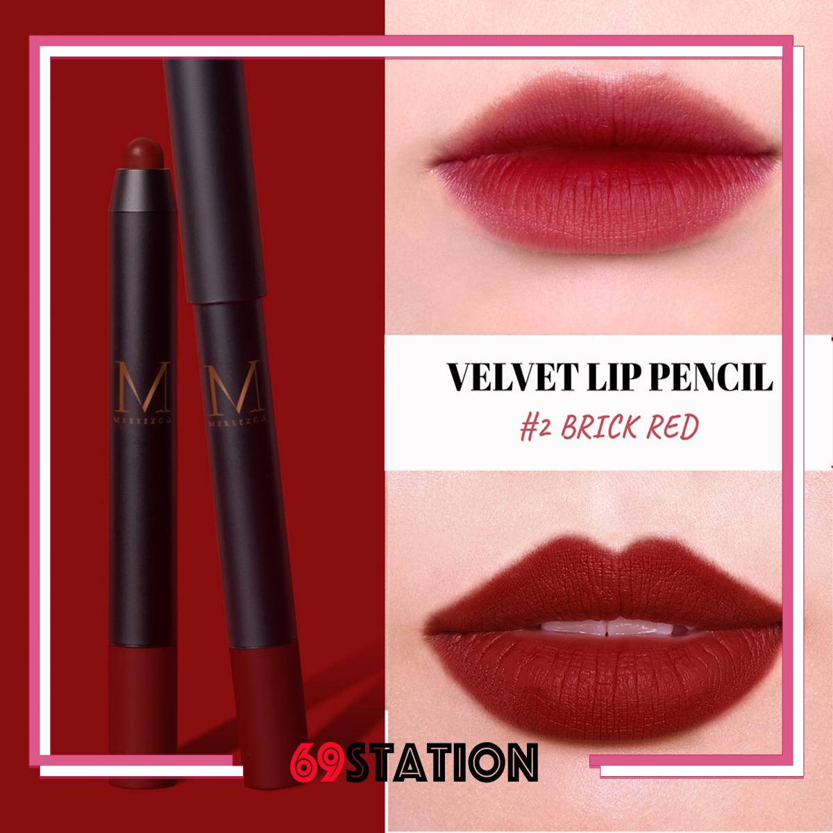 Merrezca Velvet Lip Pencil 1.3g เมอเรสก้า ลิปดินสอ กันน้ำ เนื้อแมท Merrezca Velvet Lip Pencil 1.3g เมอเรสก้า ลิปดินสอ กันน้ำ เนื้อแมท