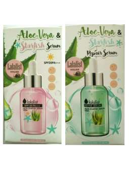 เซ็ตคู่ Lalalist เซรั่มว่านปลาดาว สูตรสีฟ้า กลางคืน และ สีชมพู สูตรกันแดด SPF 20 PA+++ 15 ml (อย่างละ 1 ขวด)