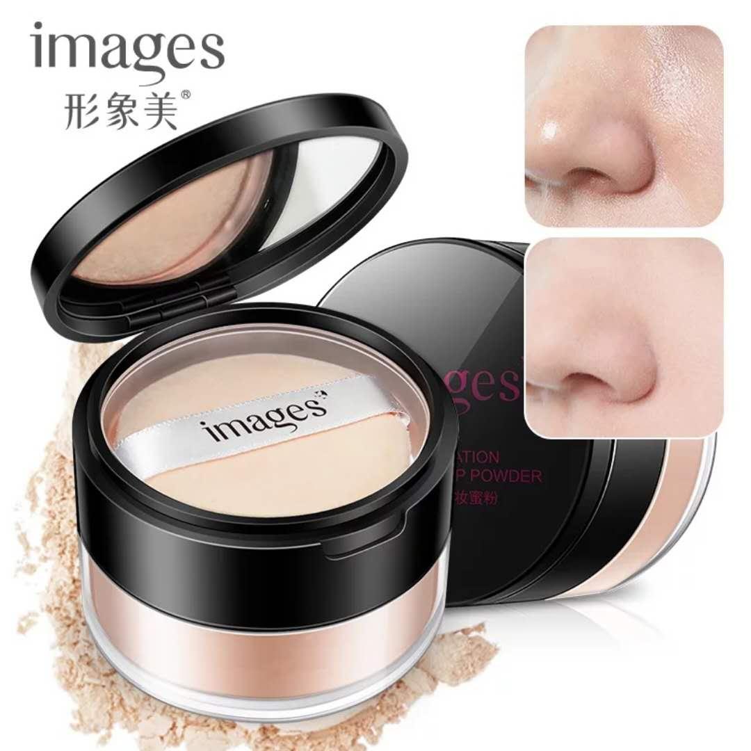 IMAGES แป้งฝุ่นทาหน้า ช่วยให้ผิวเนียนนุ่ม เนื้อแป้งบางเบา ความคุมความมัน สีเข้ากับผิวได้ดี ทาแล้วสวยเป็นธรรมชาติ 1 ชิ้น