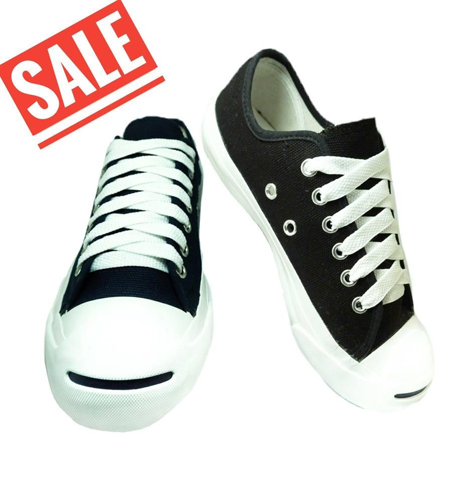 Converse by Leo ผ้าใบหัวแจ็ค size38-44 (ดำ )