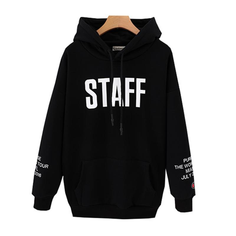 One step เสื้อแขนยาว มีฮูด แต่งตัวหนังสือด้านหน้าและด้านหลัง (สีดำ) รุ่น 701