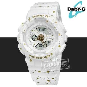 Casio Baby-G นาฬิกาข้อมือผู้หญิง สายเรซิ่น รุ่น BA-110ST-7A - White Casio Baby-G นาฬิกาข้อมือผู้หญิง สายเรซิ่น รุ่น BA-110ST-7A - White