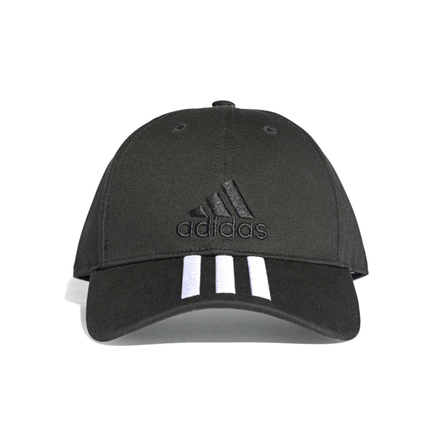 หมวก Adidas รุ่น Six-Panel Classic 3-Stripes Cap , black/white , สีดำ