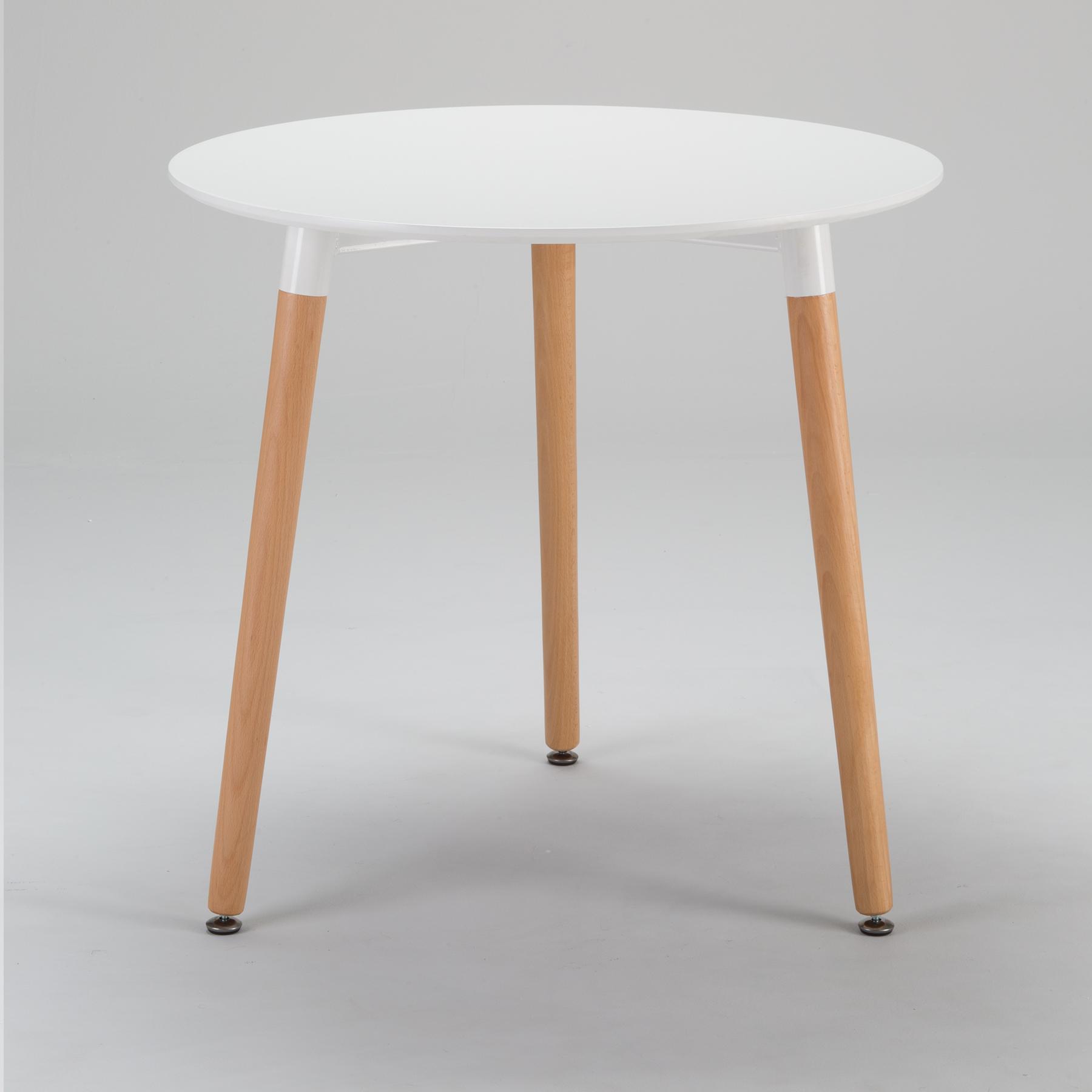 MODE DECOR โต๊ะอาหาร โต๊ะกาแฟทรงกลม รุ่น MATCH (MF-PW-1808/RT) สีขาว / ขาไม้บีช MODE DECOR โต๊ะอาหาร โต๊ะกาแฟทรงกลม รุ่น MATCH (MF-PW-1808/RT) สีขาว / ขาไม้บีช