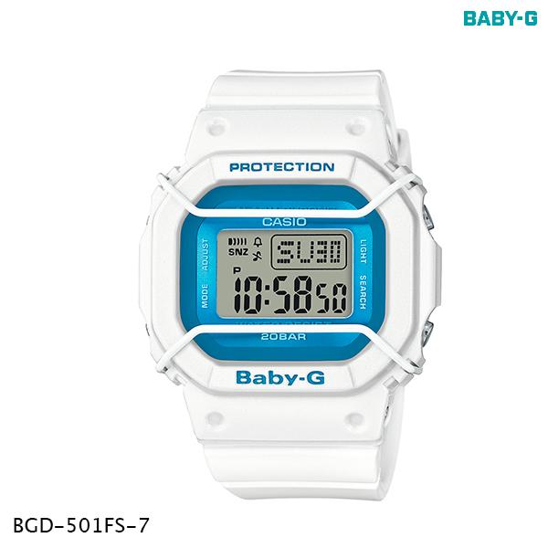 Casio Baby-G นาฬิกาข้อมือผู้หญิง สายเรซิ่น รุ่น BGD-501FS-7 Casio Baby-G นาฬิกาข้อมือผู้หญิง สายเรซิ่น รุ่น BGD-501FS-7