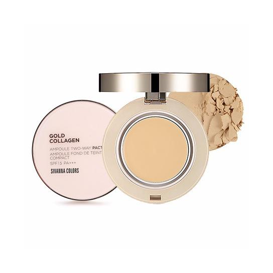 Sivanna Colors แป้งทองคำ แป้งผสมรองพื้น คอลลาเจน Gold Collagen Ampoule Two-Way 22