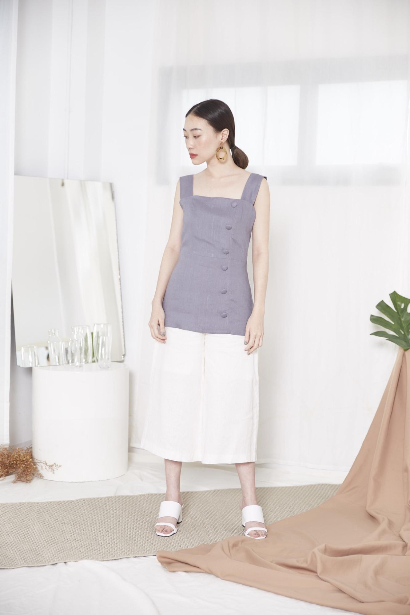 Aunchadabrand-linen-Mocha Top