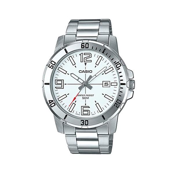 Casio Analog Gent's นาฬิกาข้อมือผู้ชาย สแตนเลสแท้ รุ่น MTP-VD01D