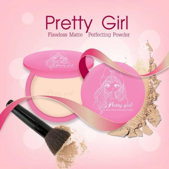 แป้งพัฟพริตตี้เกิร์ล Pretty Girl มีให้เลือก 2สี เบอร์ 1/ เบอร์ 2 (1ตลับ)